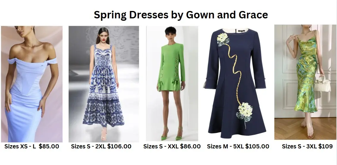 Spring Dresses by Gown and Grace