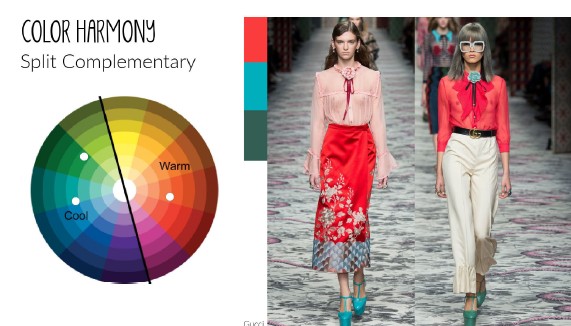 Color Harmony Split Complementary Outfits